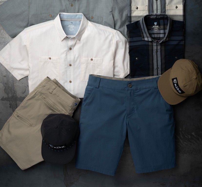 A collection of KUHL men's best selling items