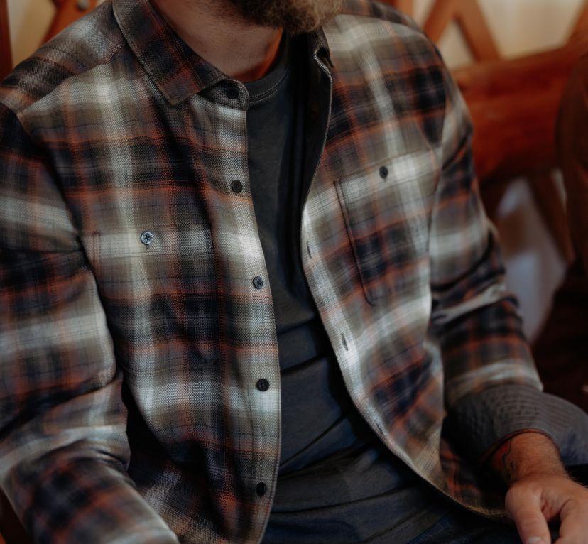 A man wearing his The Law™ Flannel.