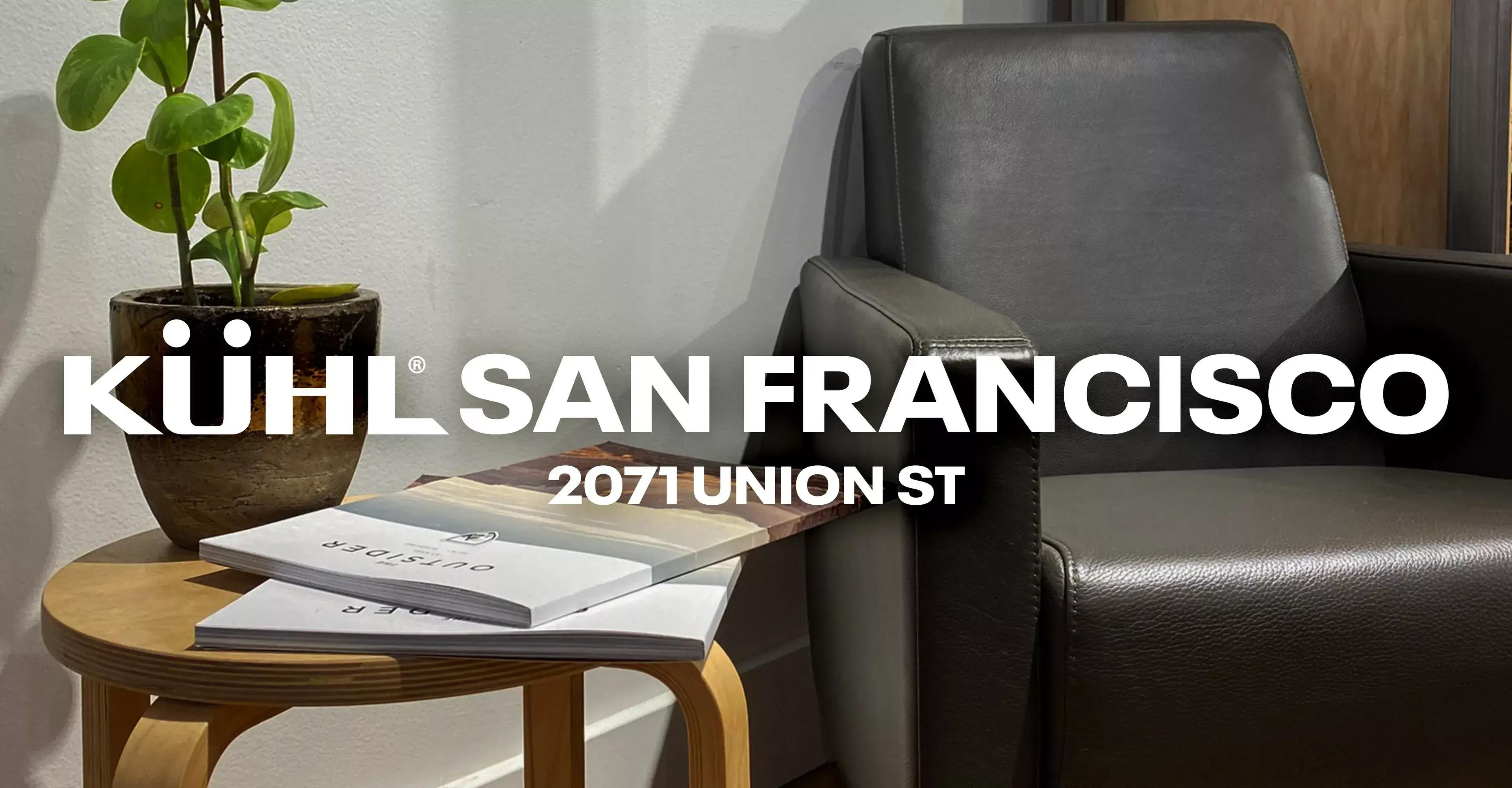 The lounge area of Kühl San Francisco 2071 Union Street.