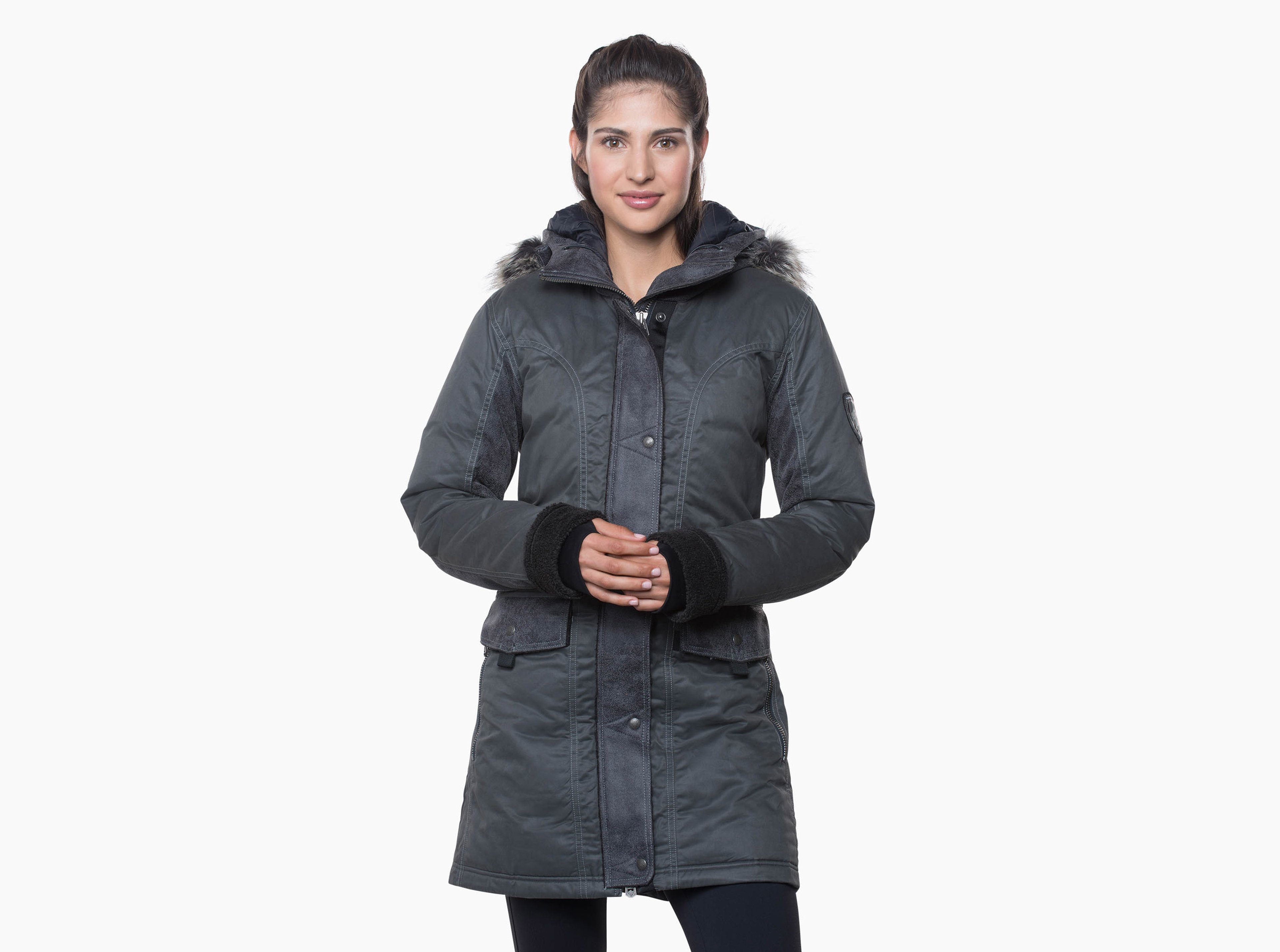 KUHL W's Arktik Down Parka CARBON Front