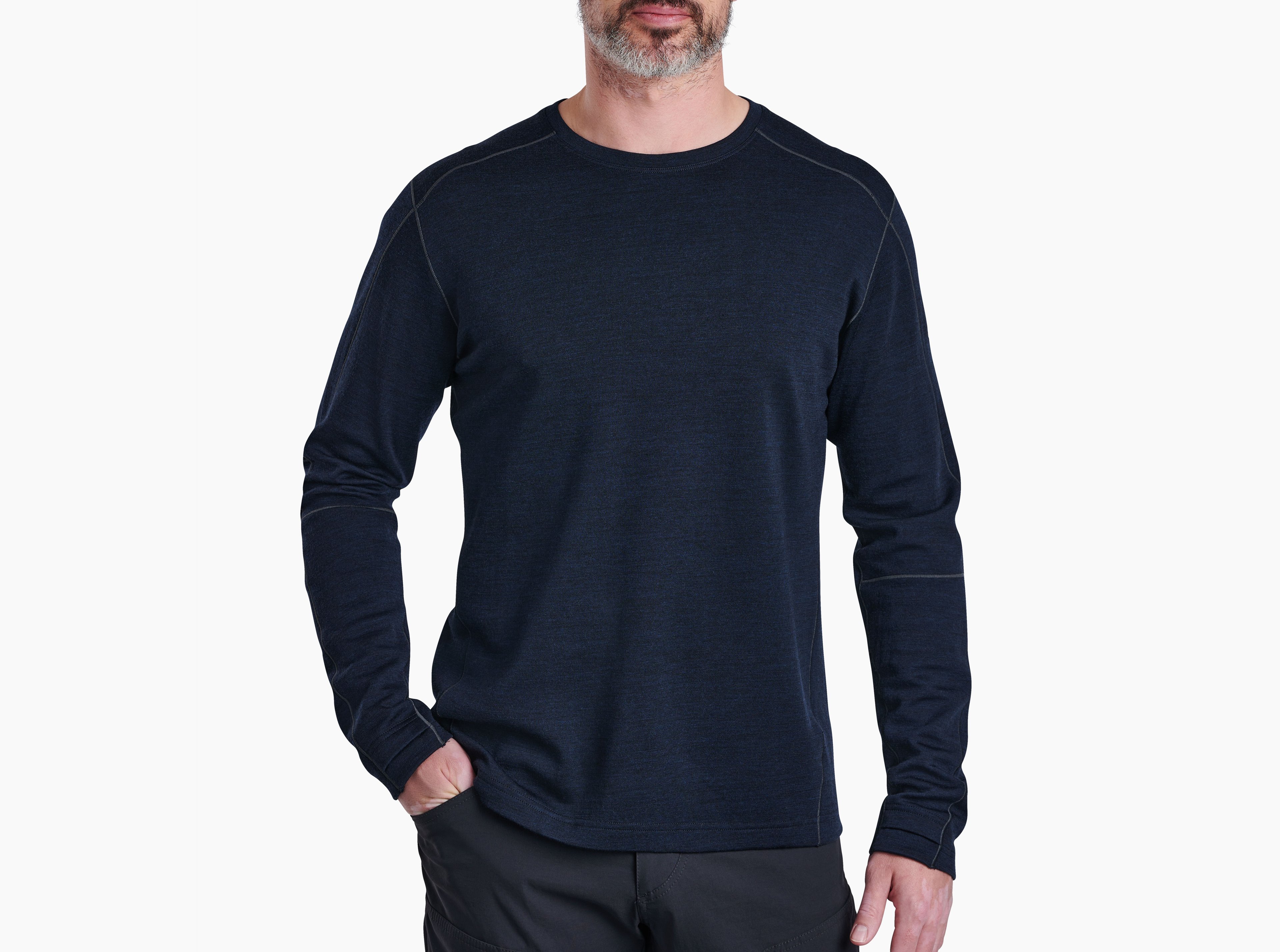 KUHL Invigoratr Merino Crew PIRATE BLUE Front