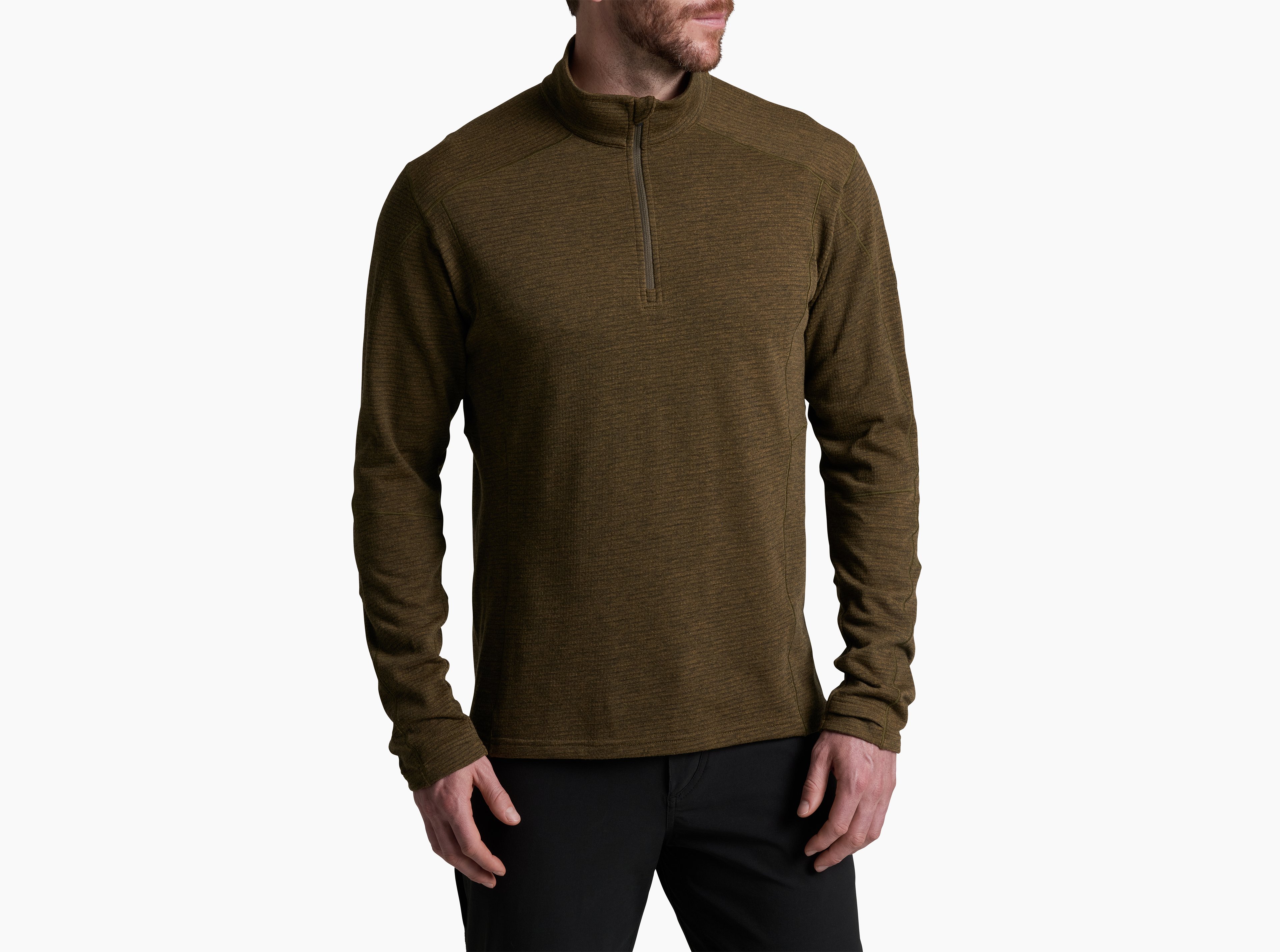 KUHL M's Reactiv Lite Grid 1/4 Zip KANTEEN Front