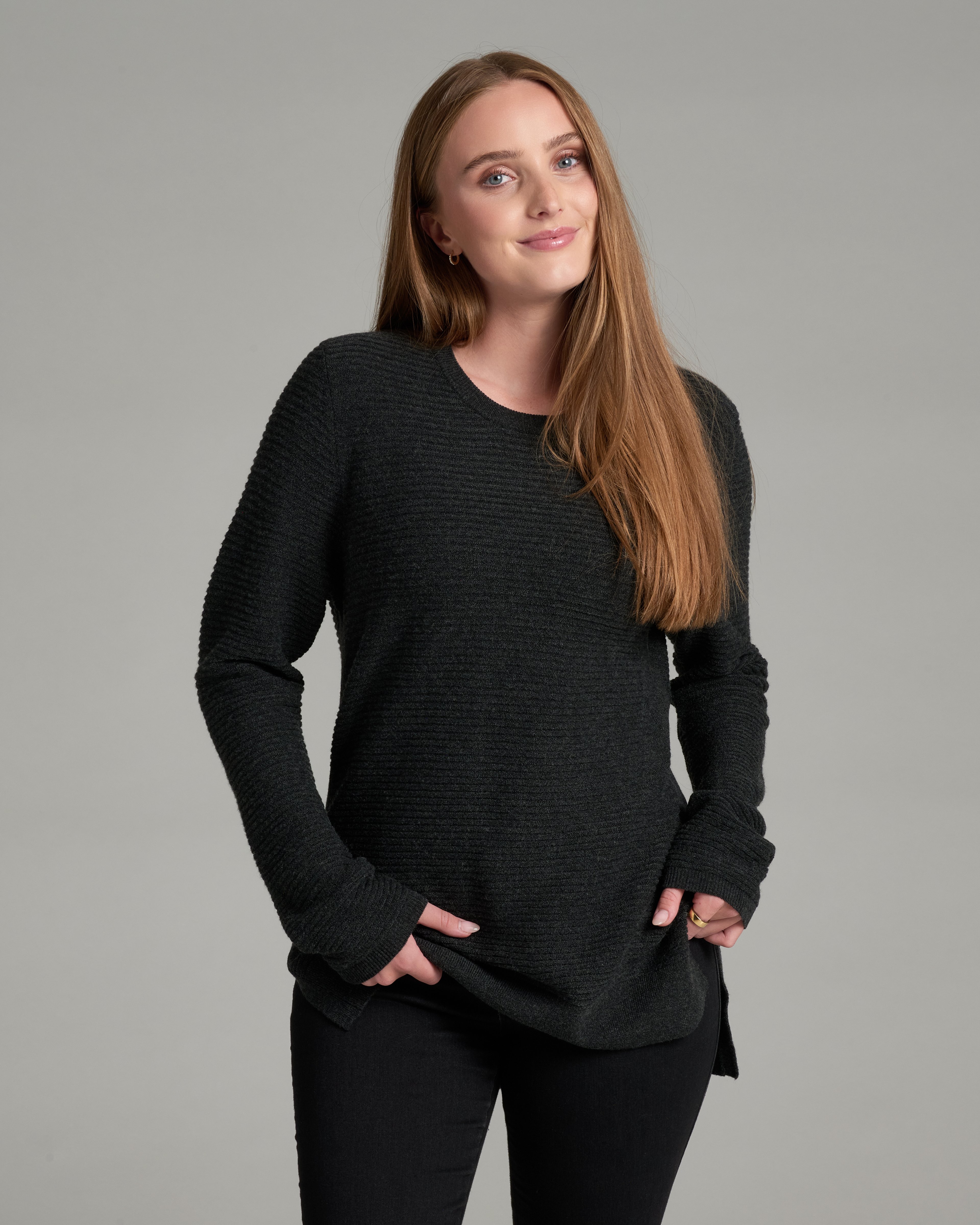 KUHL Solace Crew Tunic Sweater BLACK Front