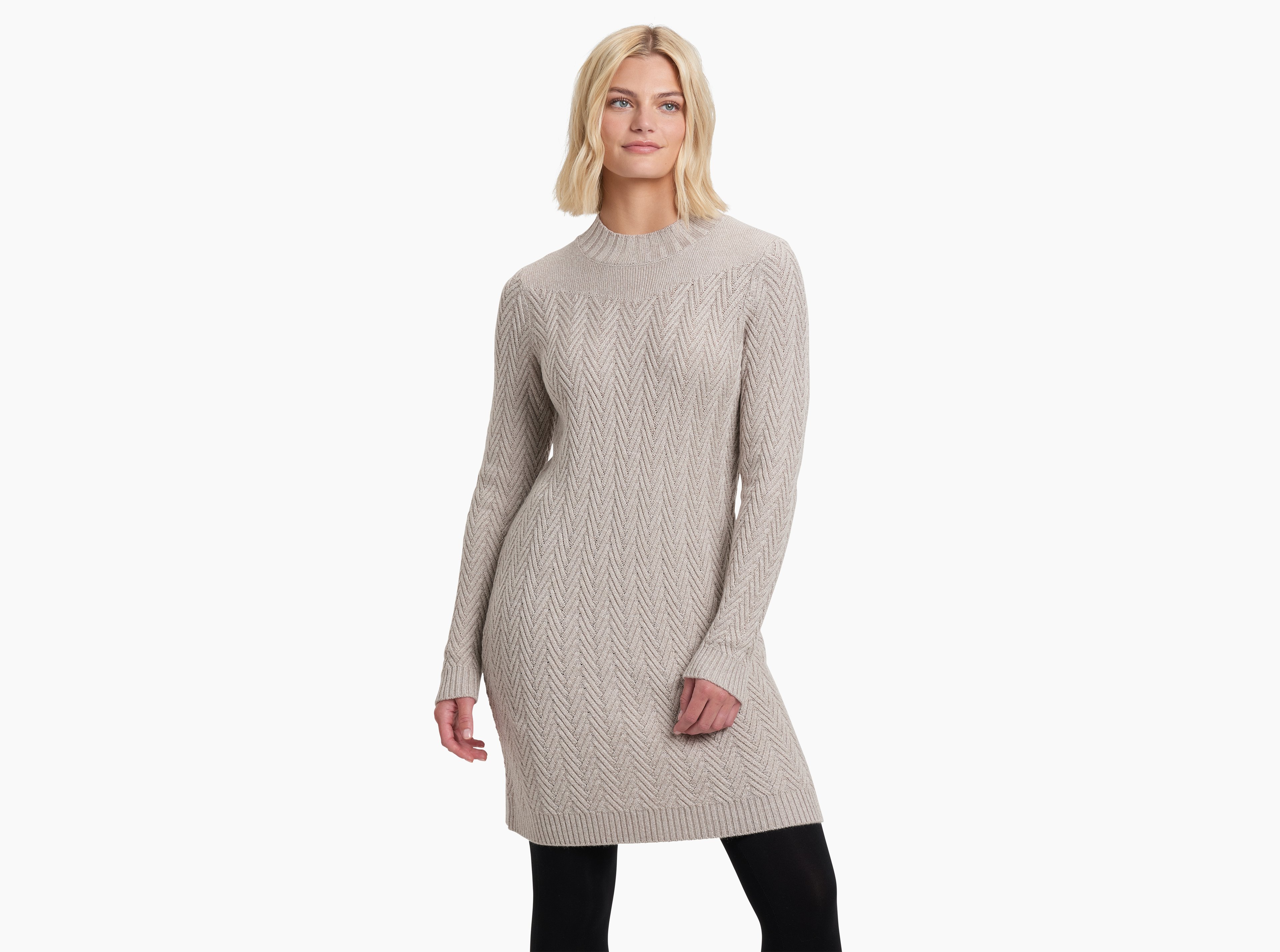 KUHL Gia Sweater Dress DOVE Front