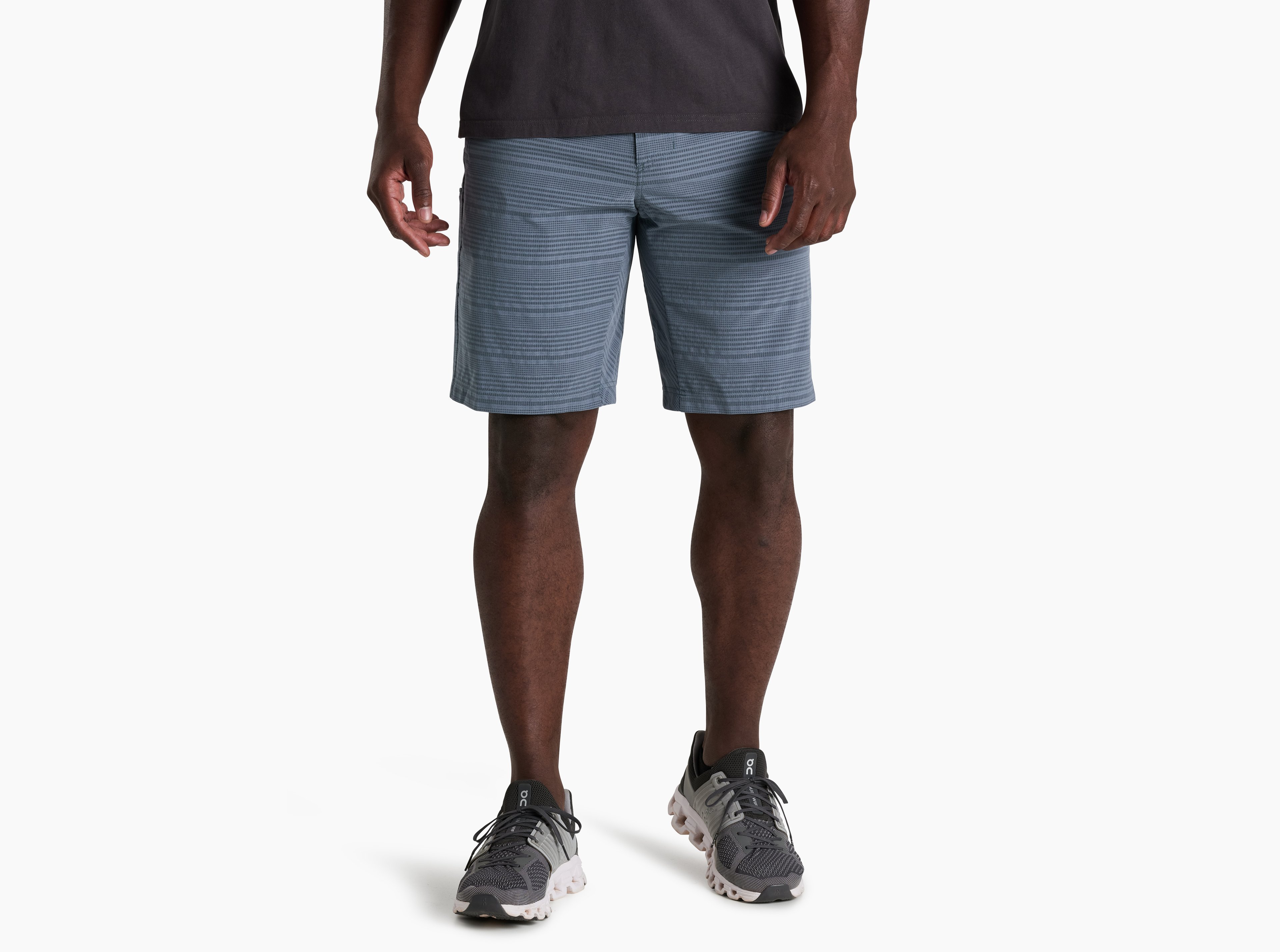 KUHL Upriser Short CHARCOAL BLUE STRIPE Front