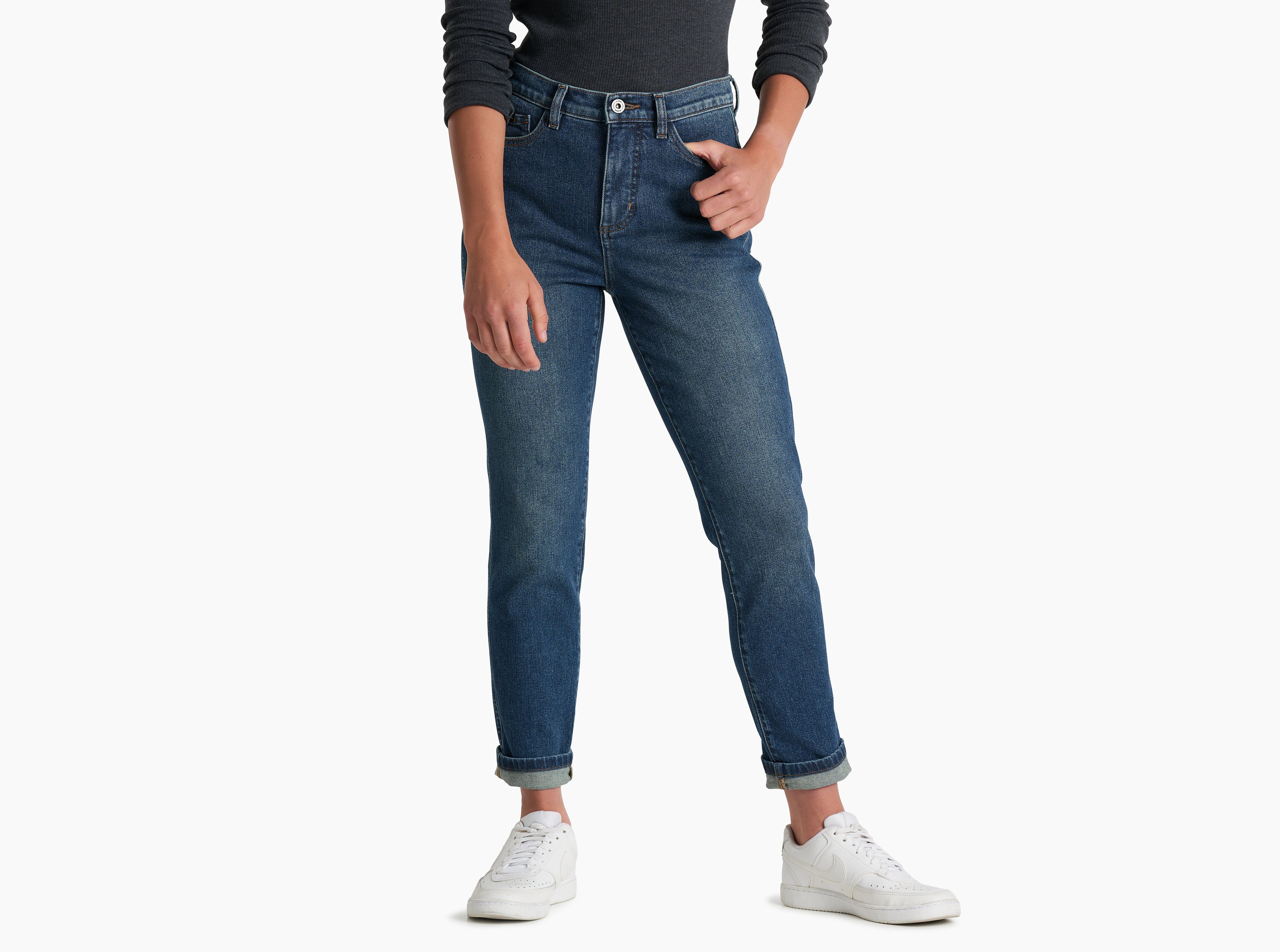 KUHL Kontour Rigid Skinny Denim MIDNIGHT FADE Front