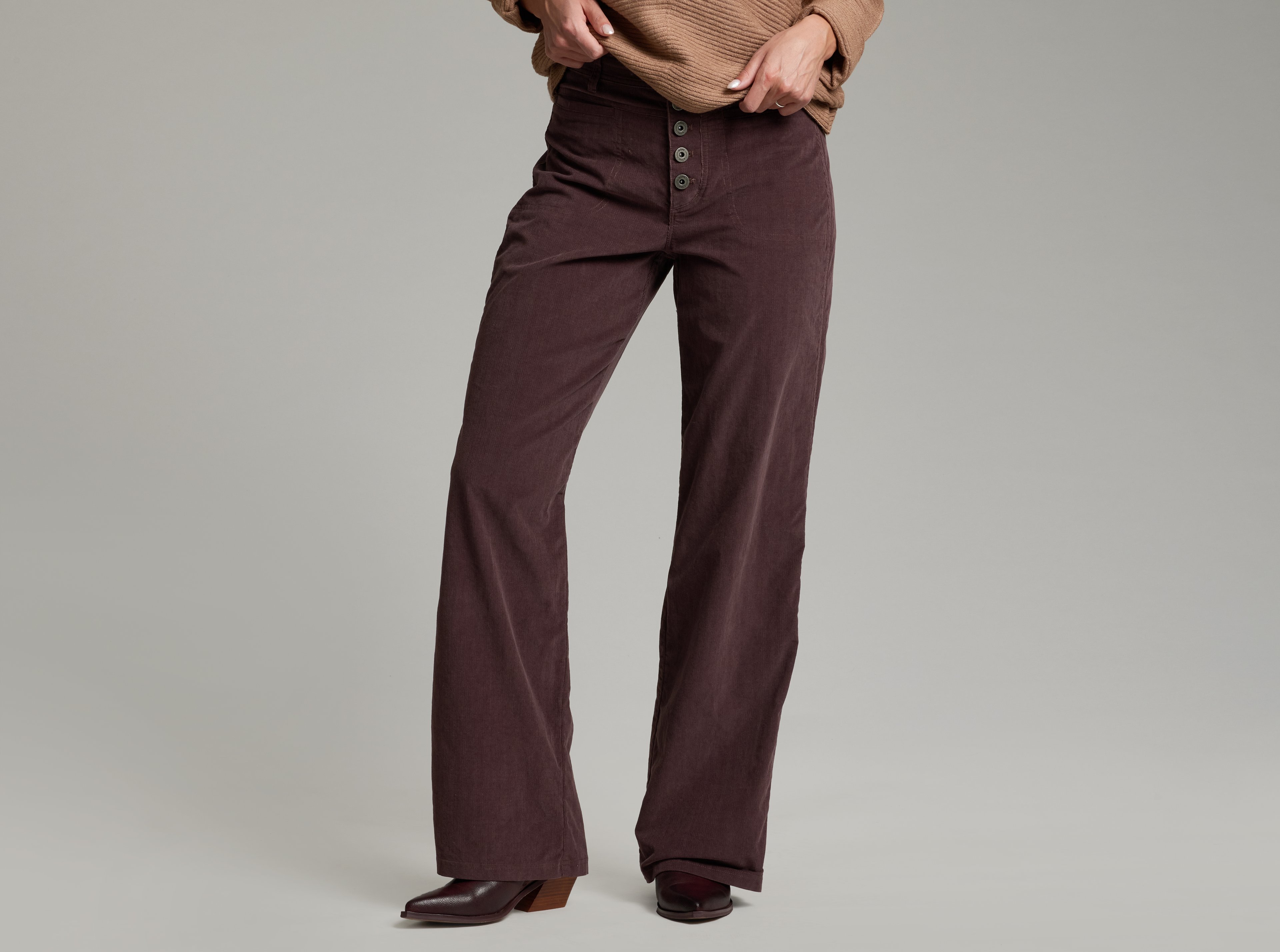 KUHL Lydia Cord Wide Leg COFFEE Front