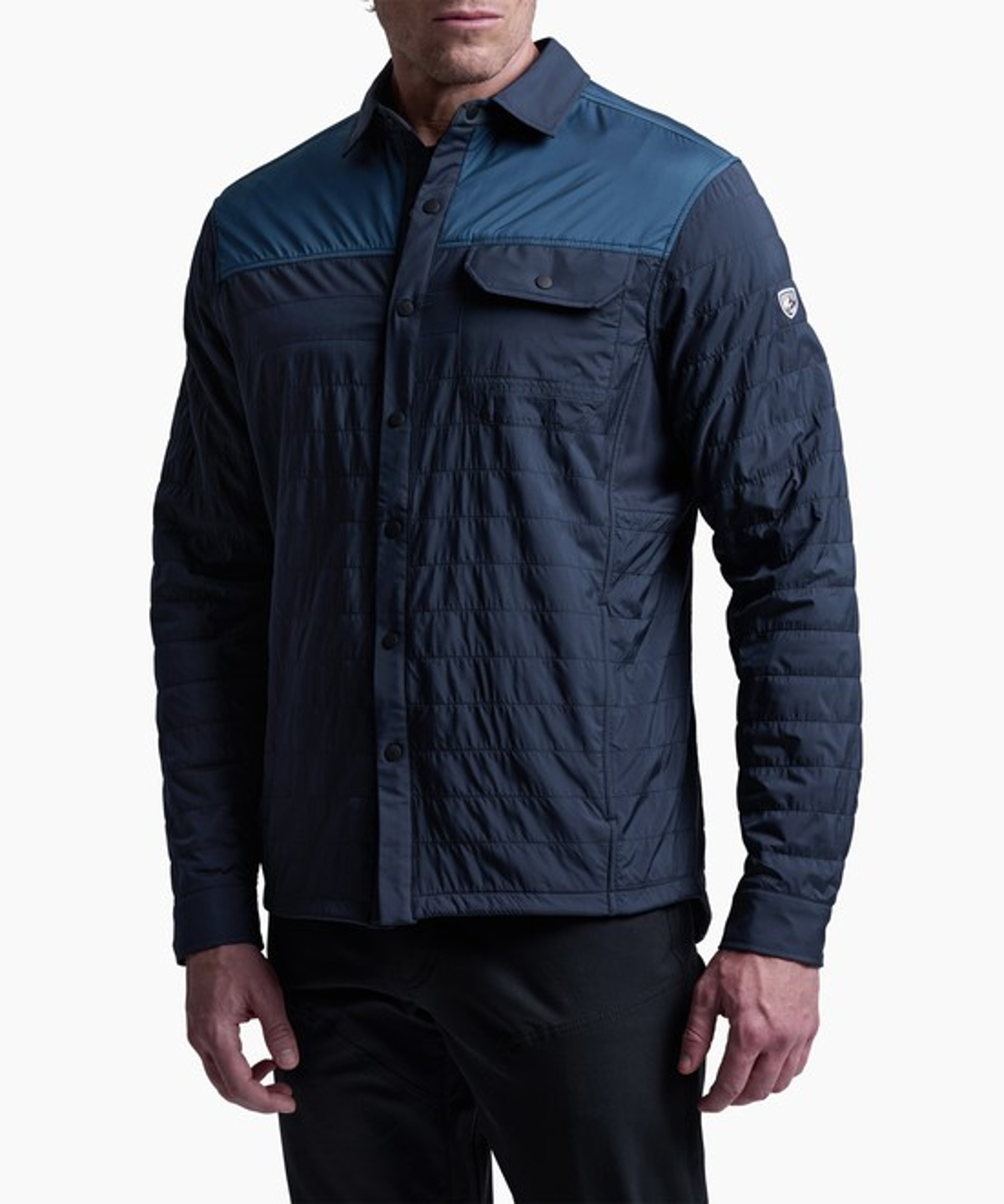 KUHL M's The One Shirt-Jac Dark Storm/Mutiny Blue Front