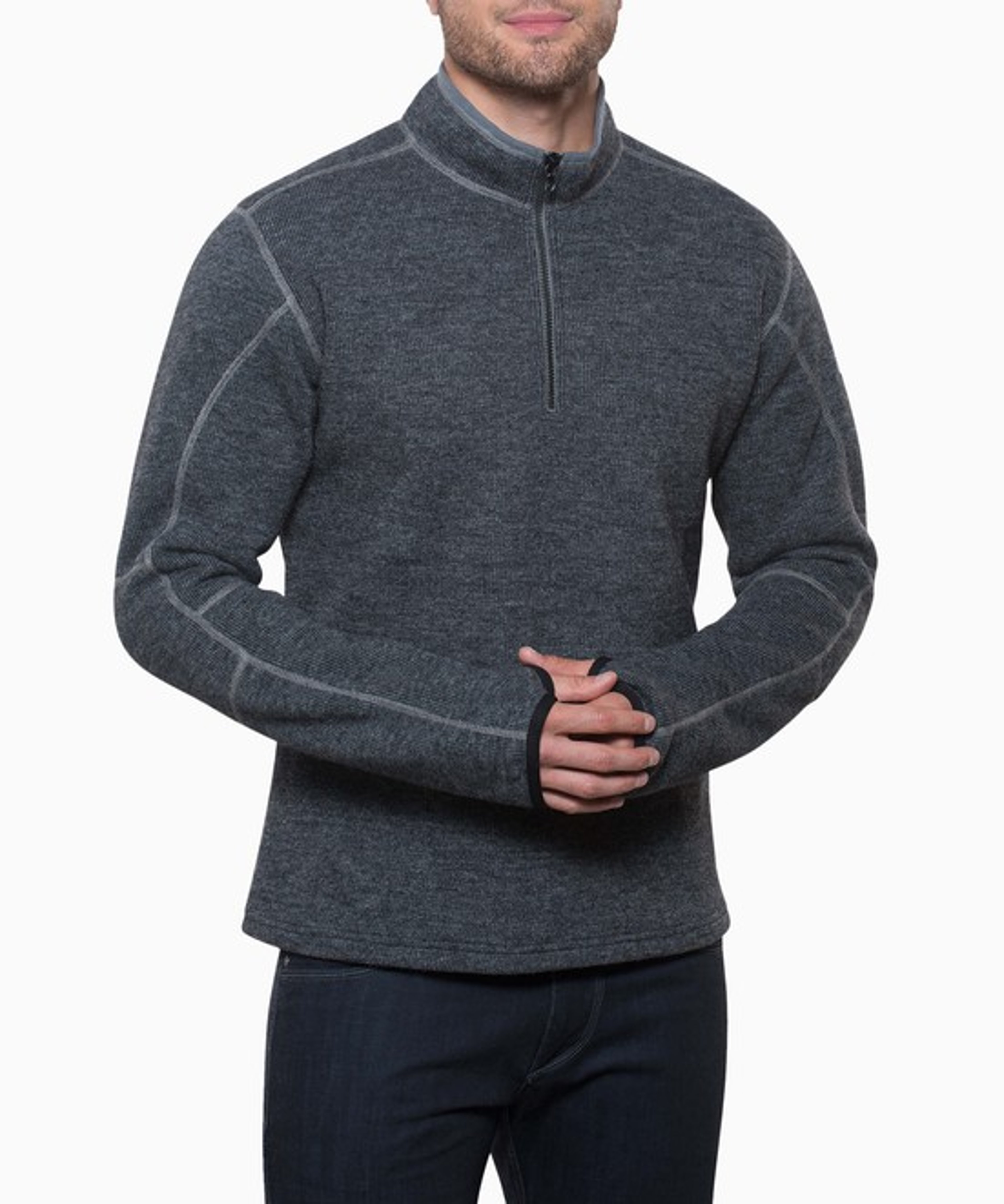 KUHL Thor 1/4 Zip Graphite Front