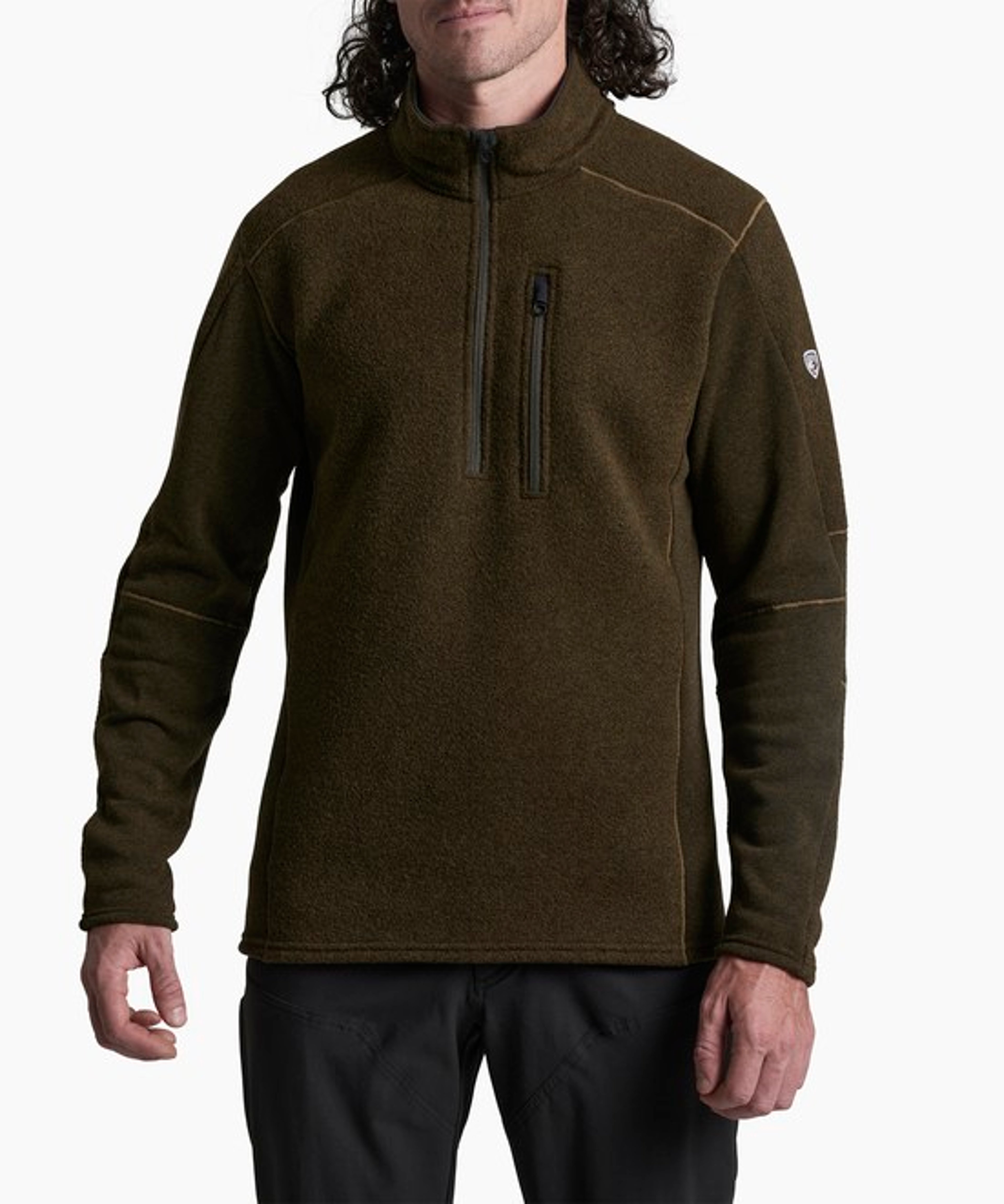 KUHL Interceptr 1/4 Zip Dark Roast Front