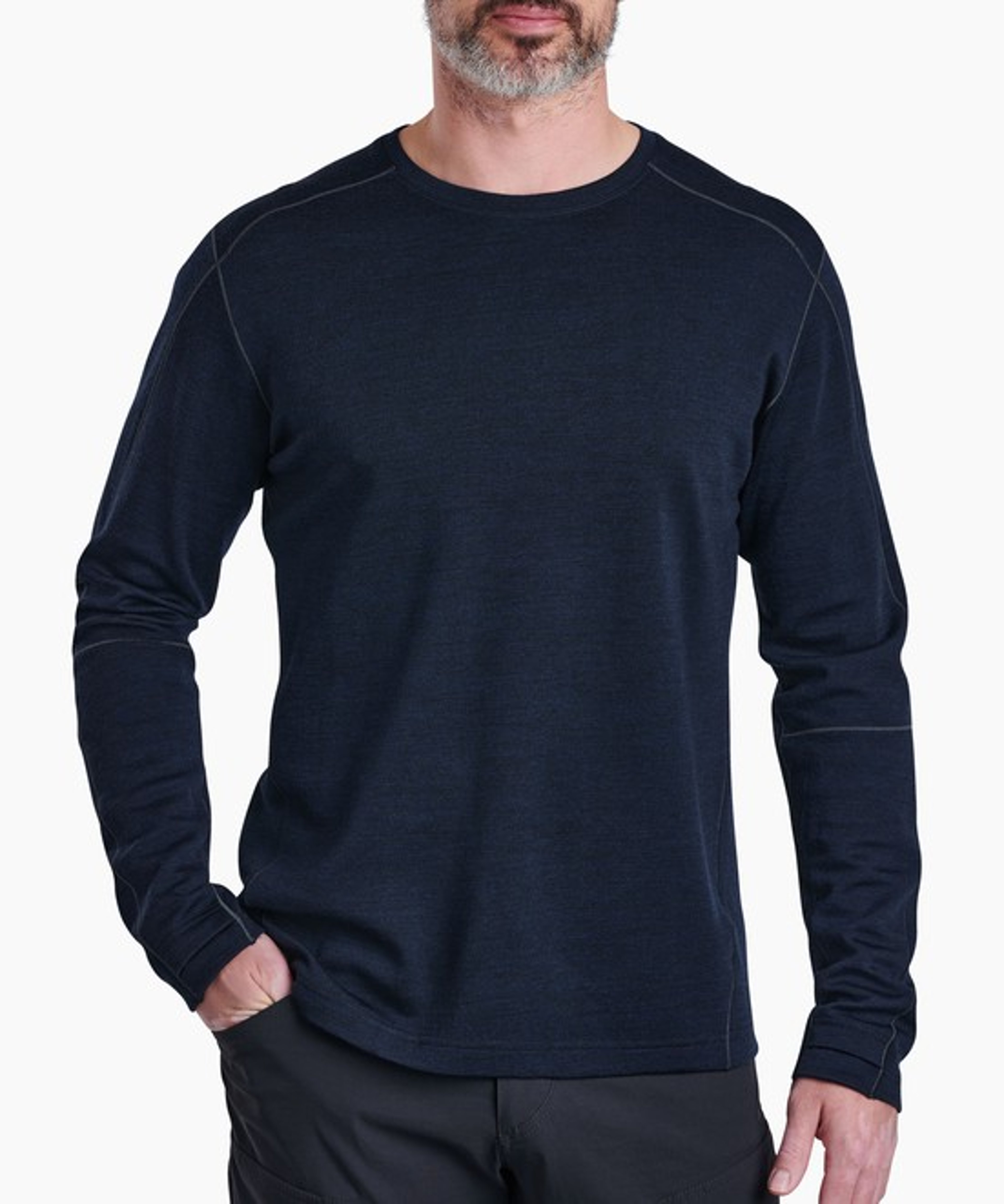 KUHL Invigoratr Merino Crew Pirate Blue Front