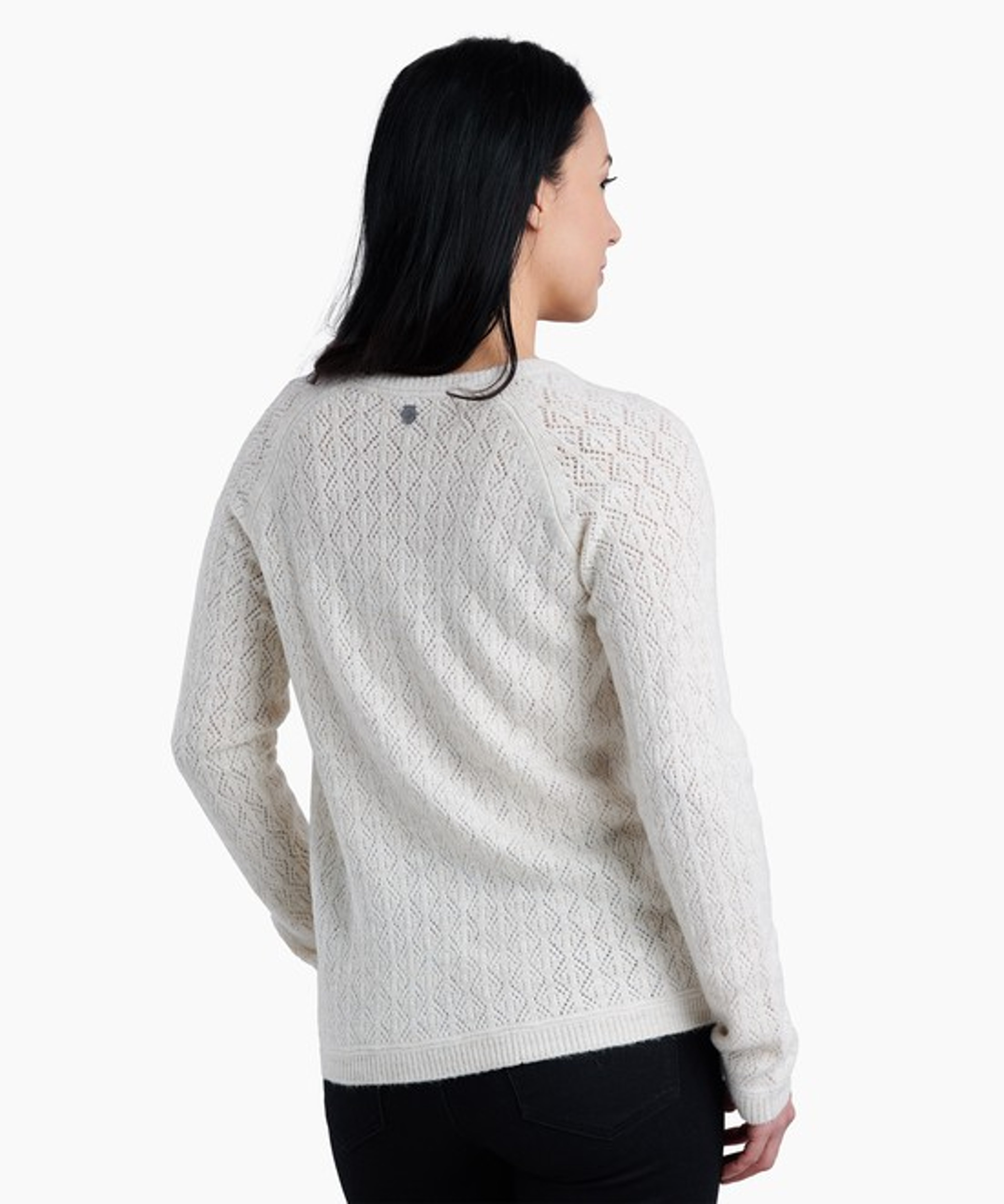 KUHL Sonata Pointelle Sweater Stone Back