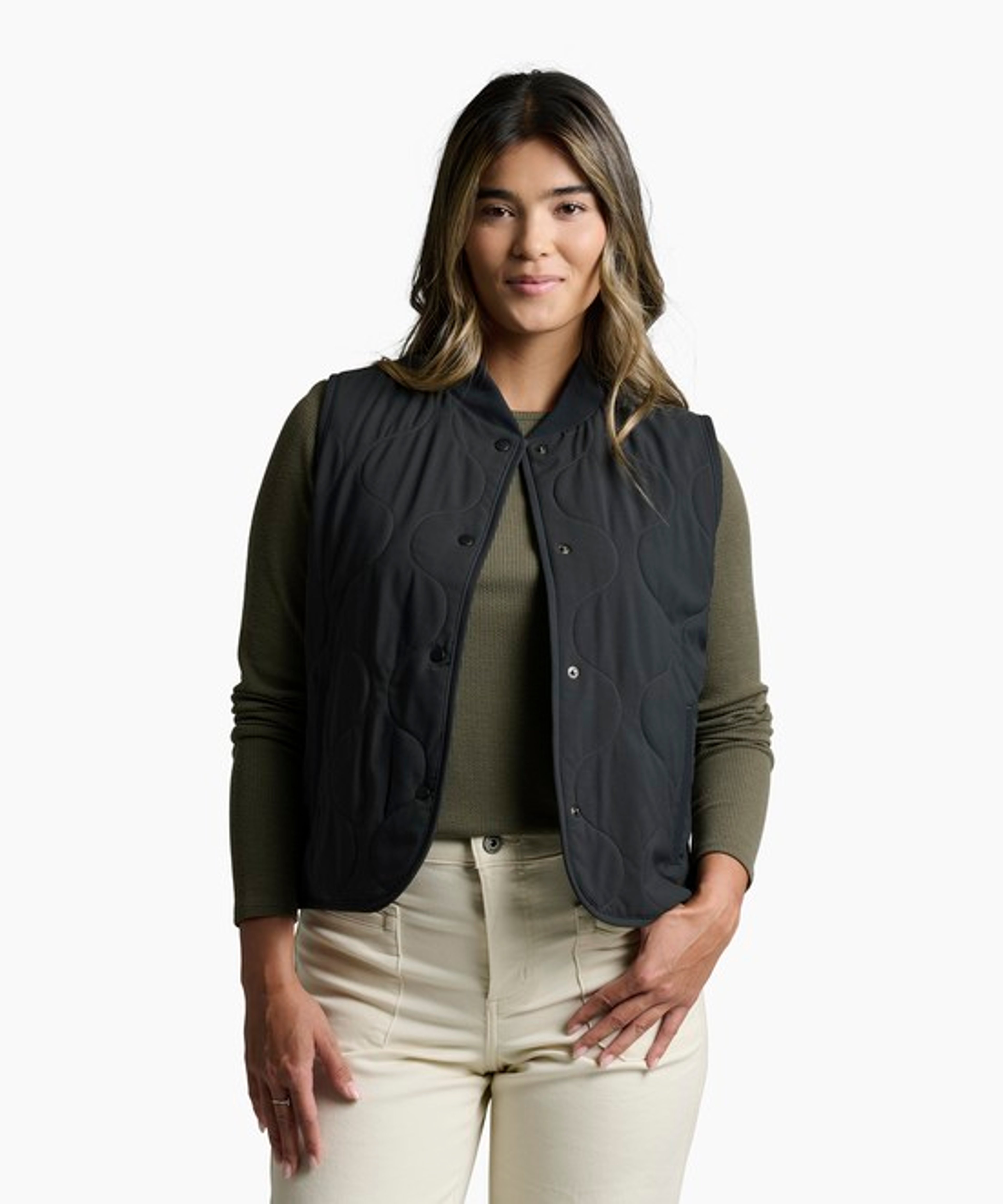 KUHL Scout Quilted Vest Black Front