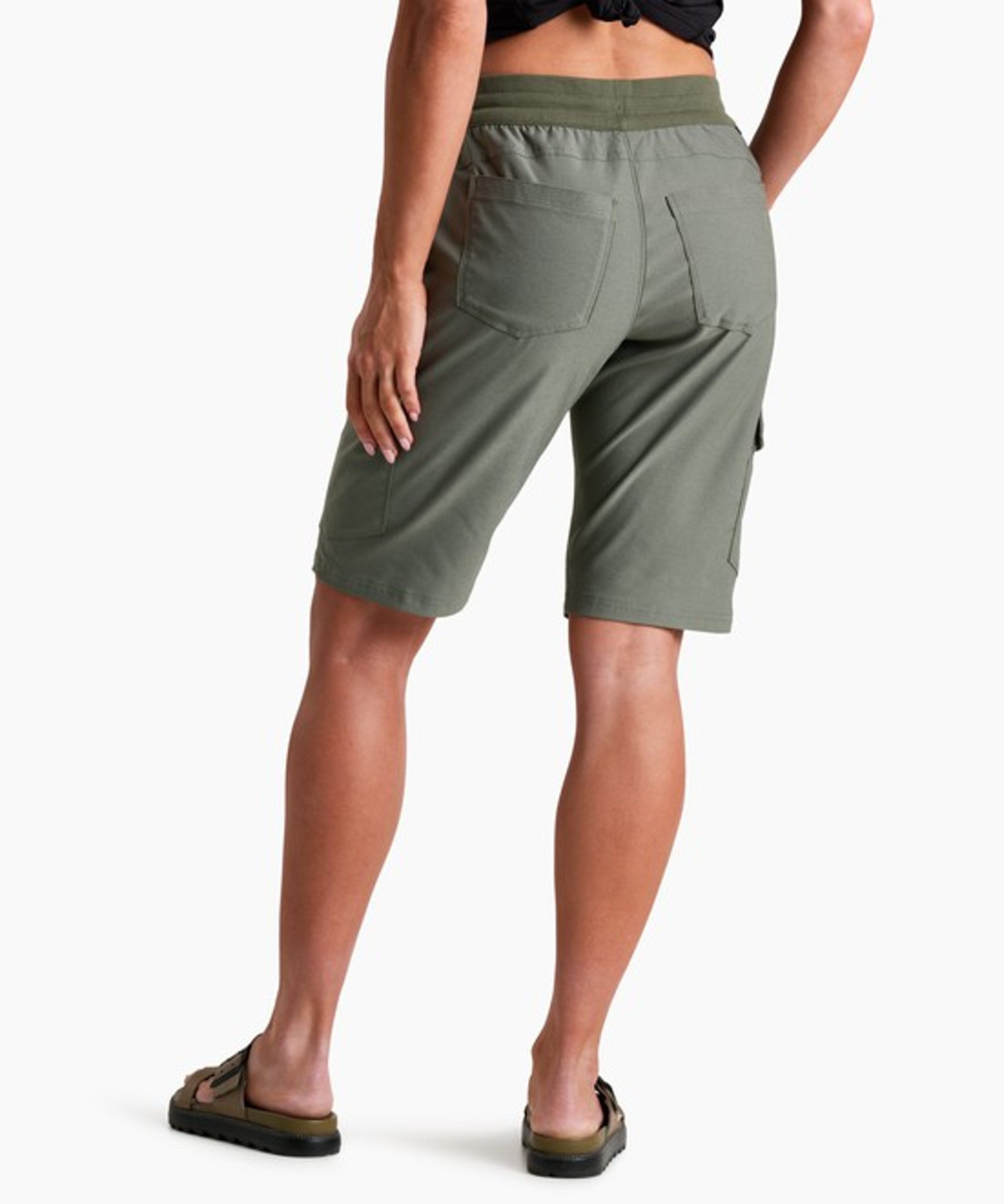 KUHL Trekr Pull On Cargo Short 11" Olive Back