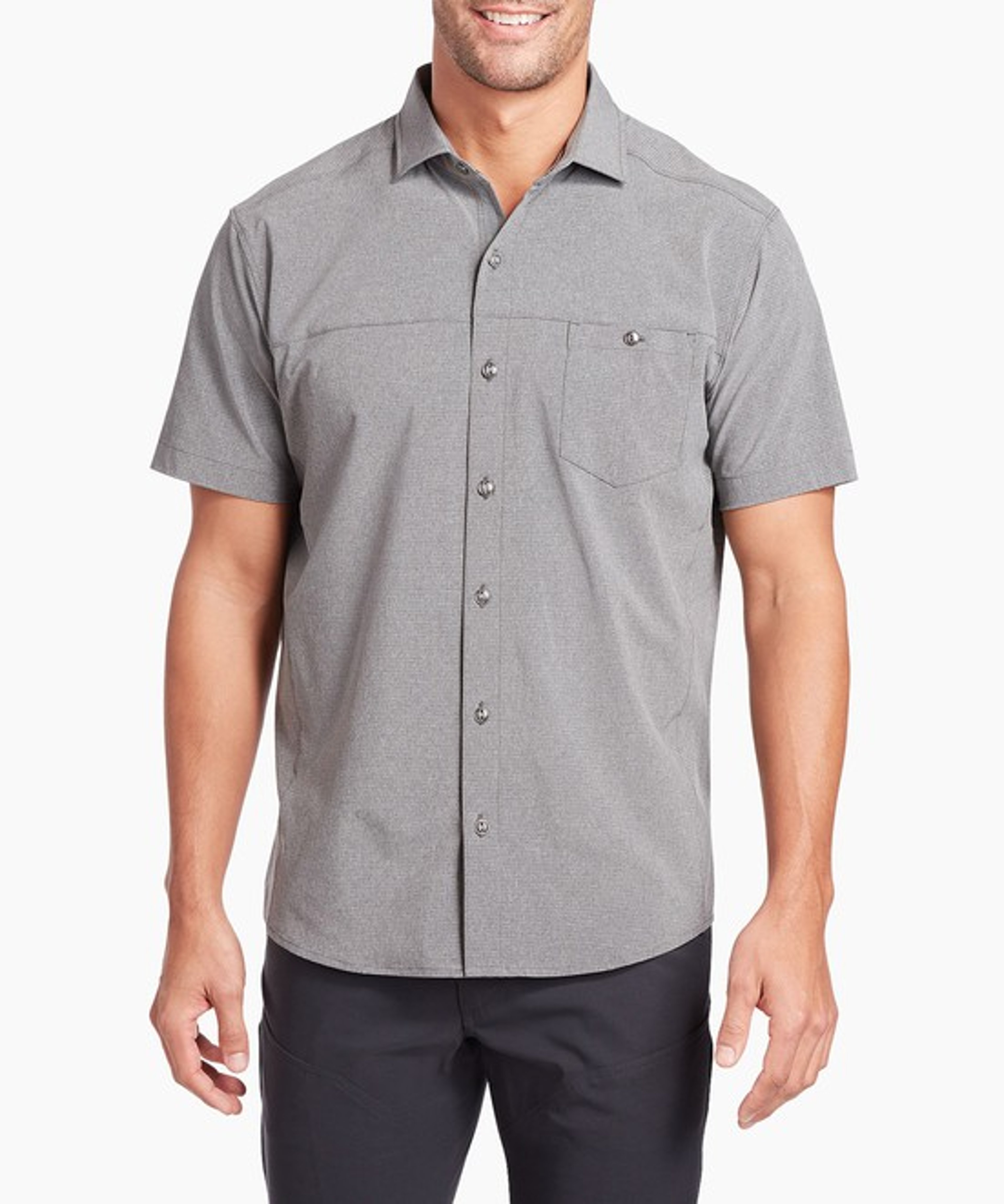 KUHL Optimizr SS Anchor Gray Front
