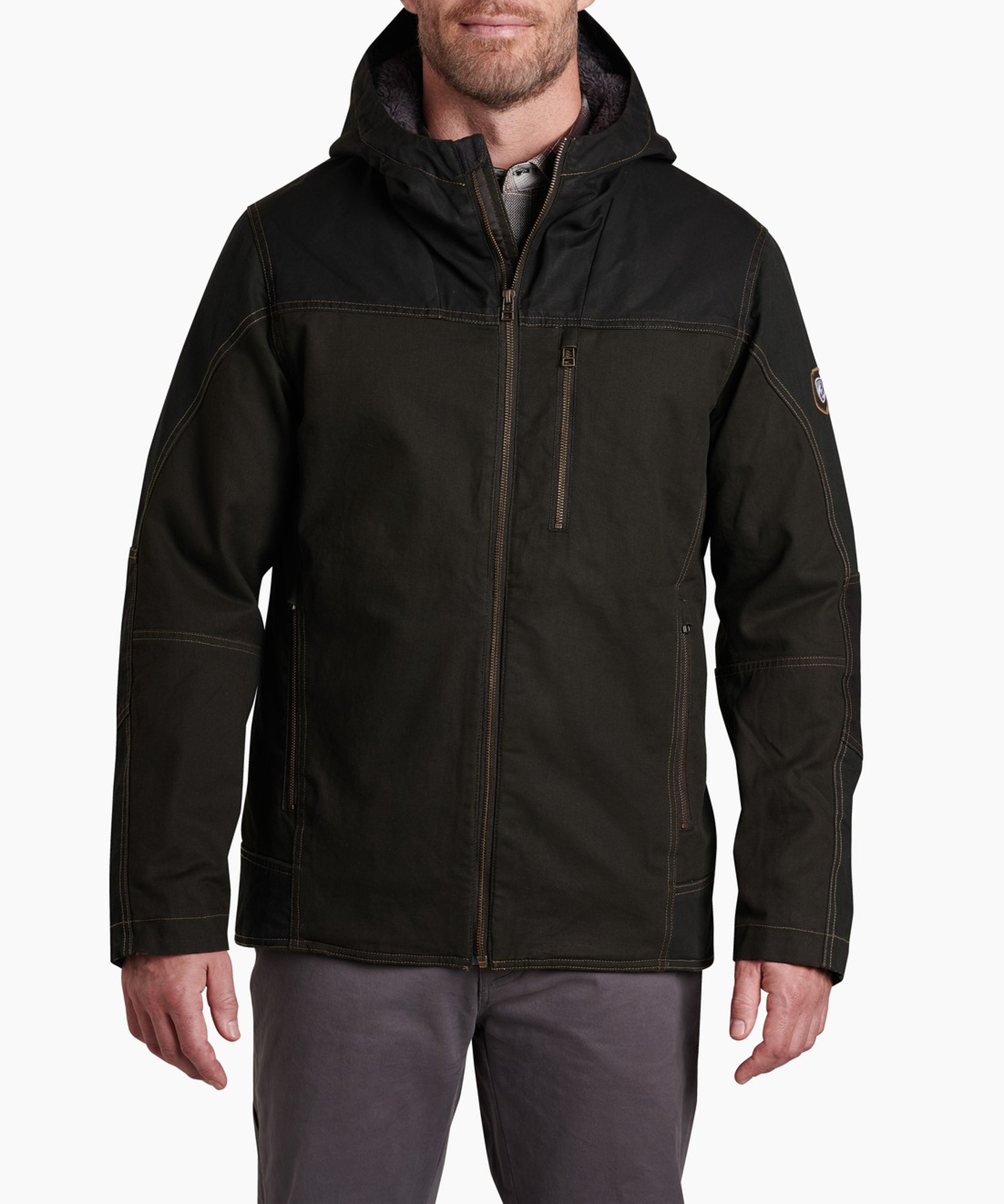 KUHL M's Law Fleece Lined Hoody Espresso Front