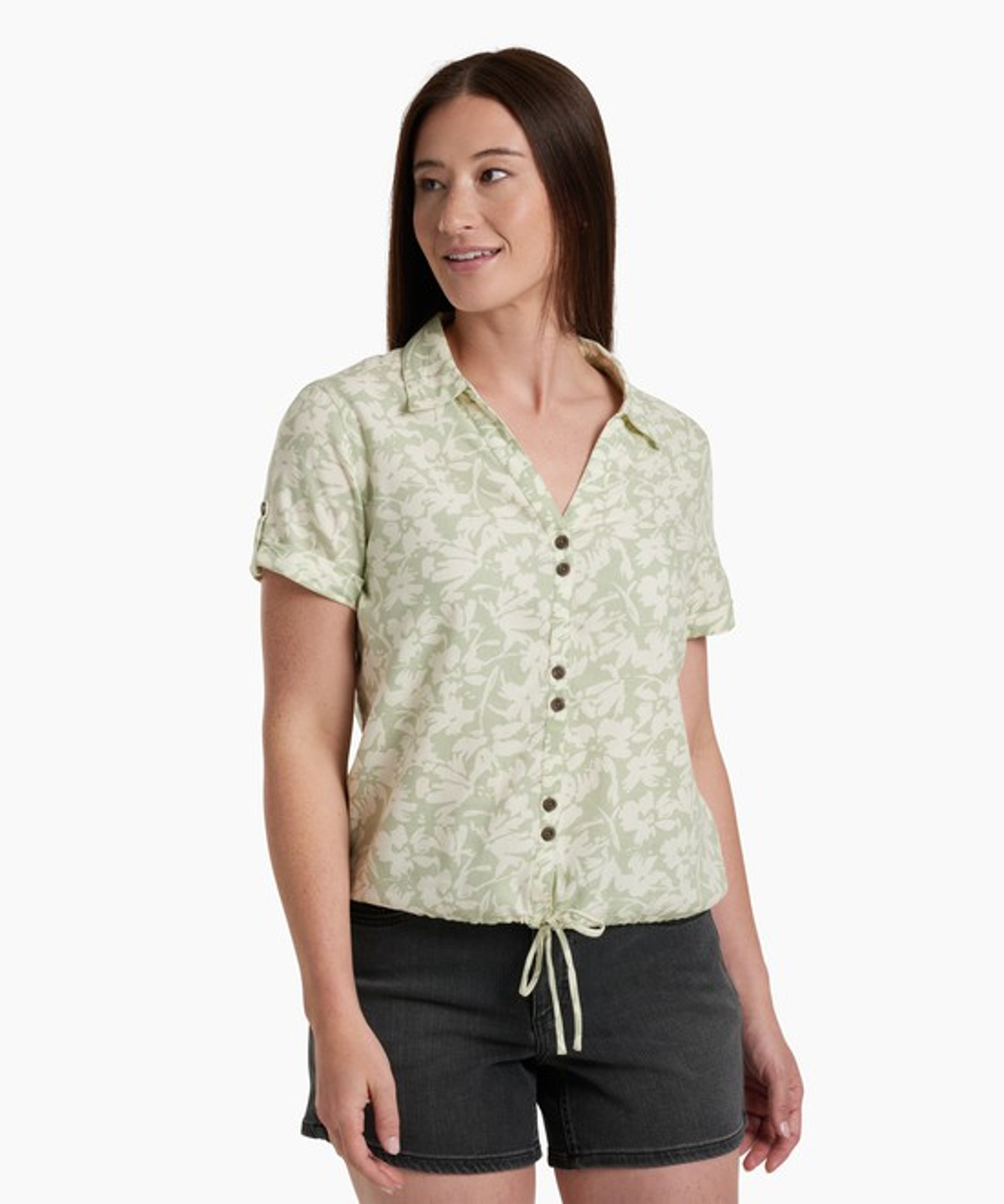 KUHL Liliana SS Sea Foam Print Front